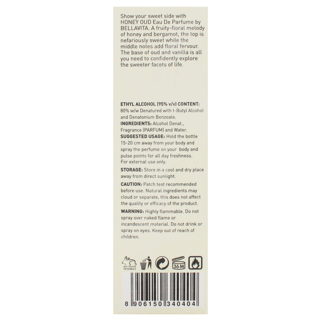 BellaVita Honey Oud Eau De Parfum Unisex Perfume 